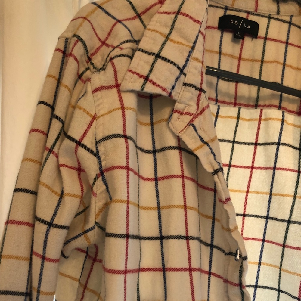 2/$25 3/$30 White Cropped Flannel